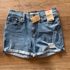 Levi's Mid-Length Blue Jean Shorts